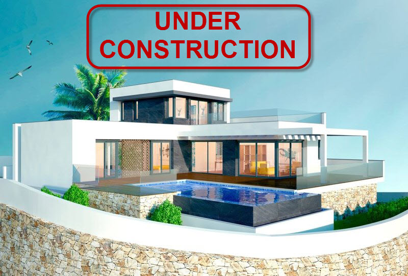 New build villa with sea view for sale in Benimeit in Moraira